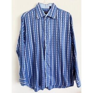 Modena • Blue Plaid Men’s Modern Fit Shirt
